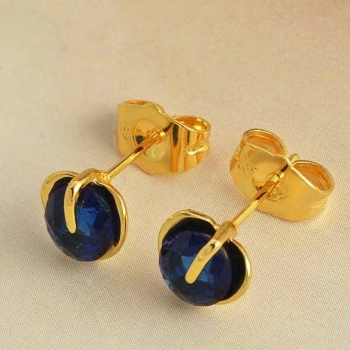 18K Guldfyllda Guld Filled gulddoublé Örhängen CZ - 2