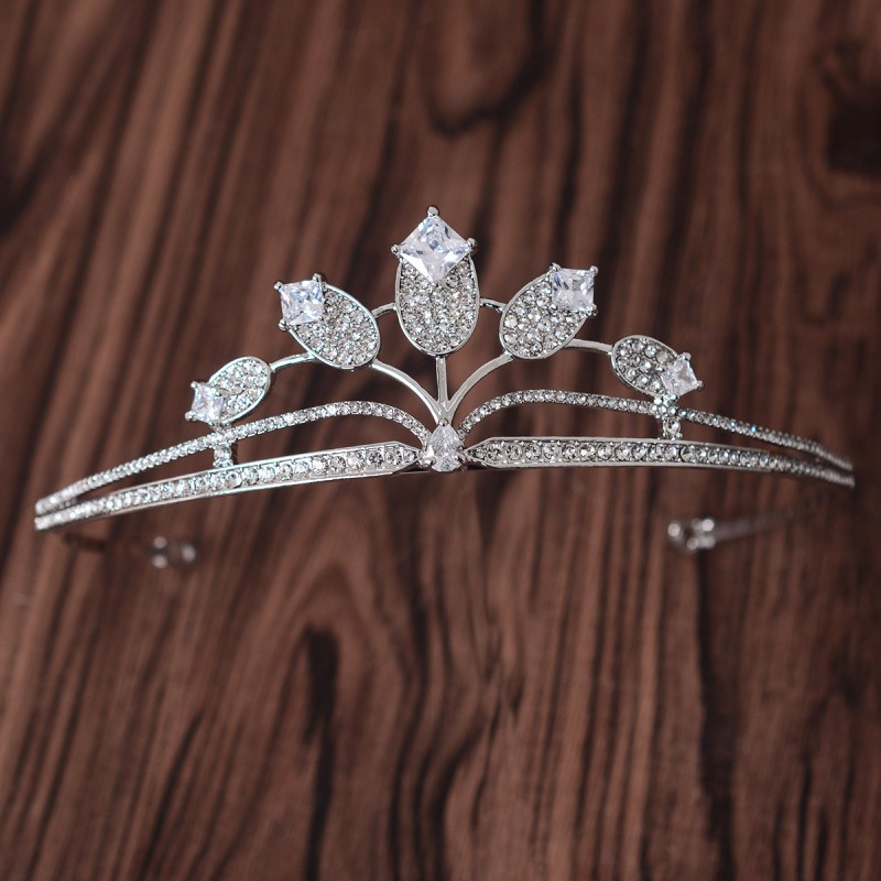 Luxury Crystal CZ wedding hair crownl hair accessories  