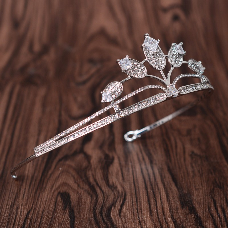 Luxury Crystal CZ wedding hair crownl hair accessories   - 2
