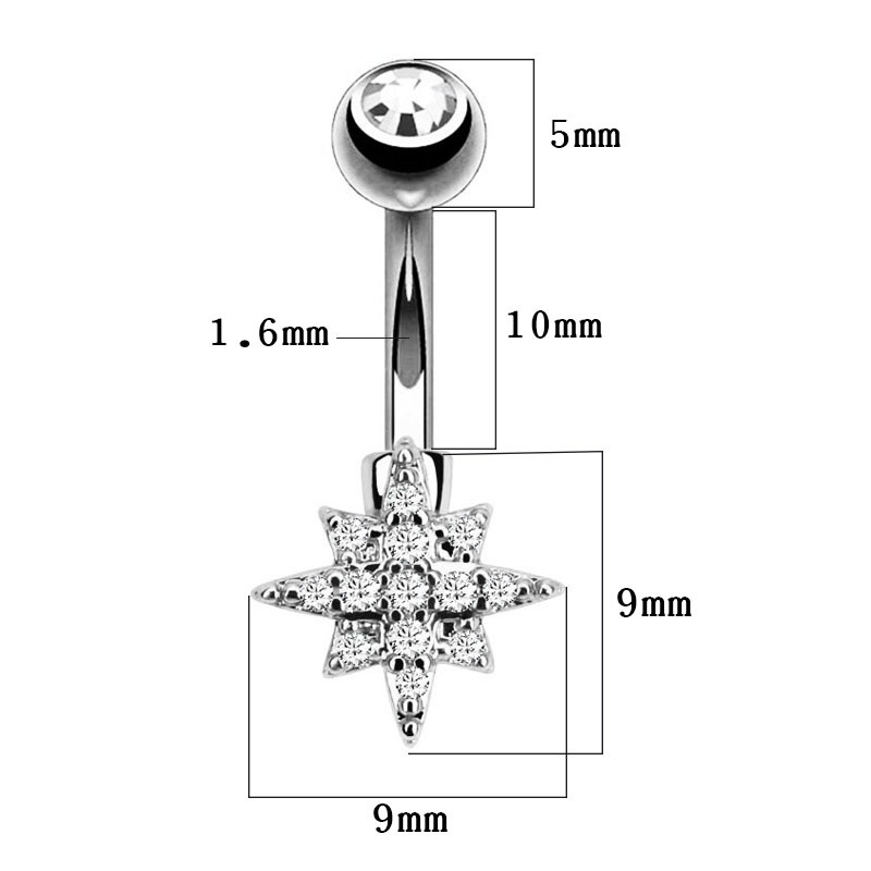 Navelpiercing CZ - 2