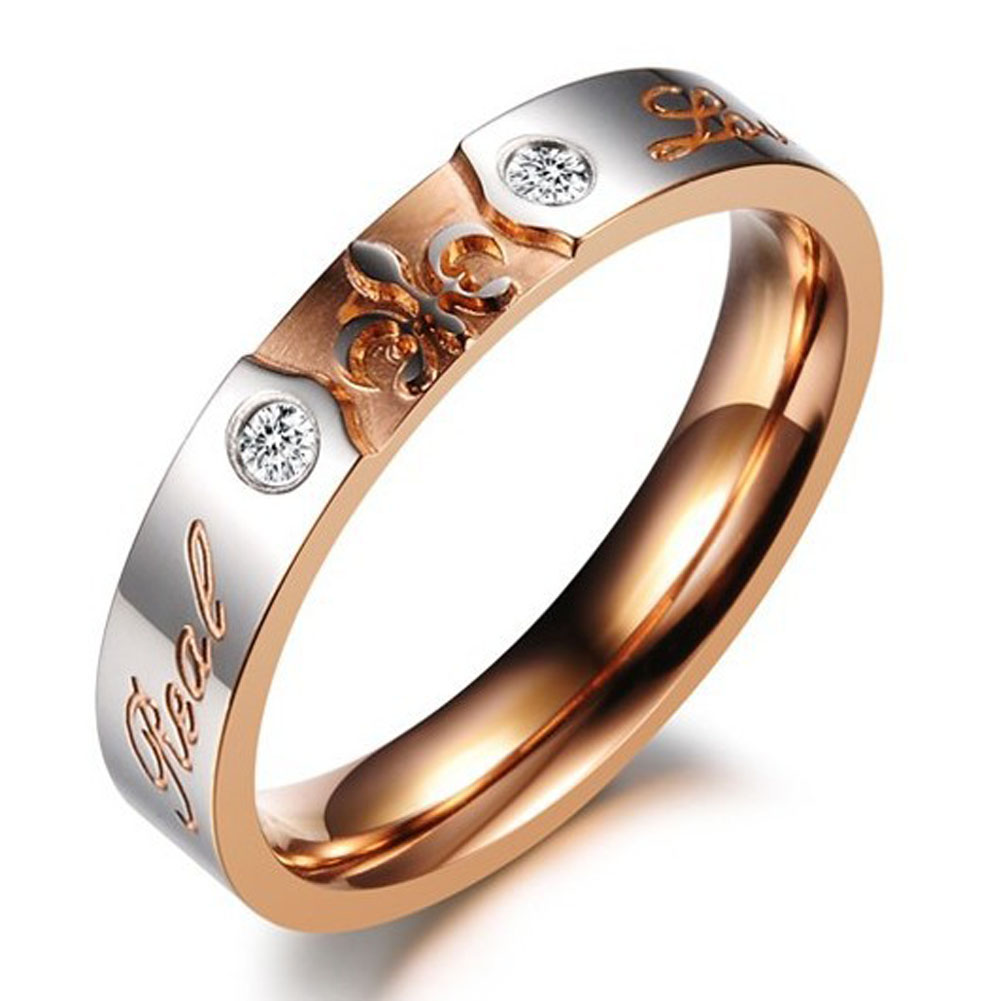 Rostfritt stål ring förlovning Titan
