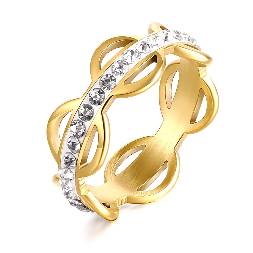 Stainless Steel Ring Engagement CZ