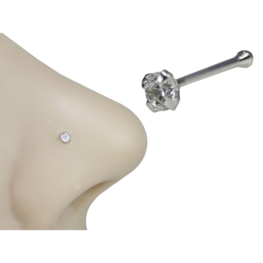 9K WHITE Gold Nose - 4