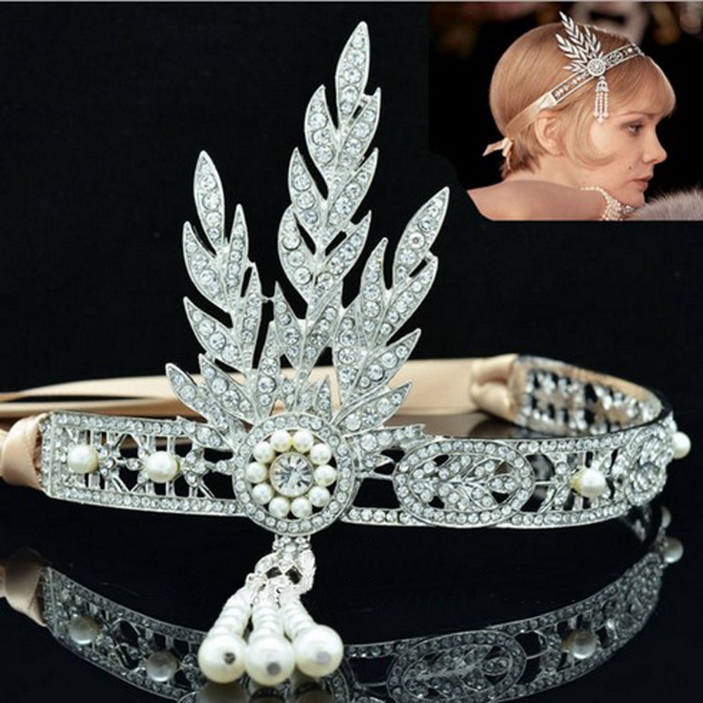 Great Gatsby 1920s Hair Band Vintage wedding bridal hair crown tiara headband - 9