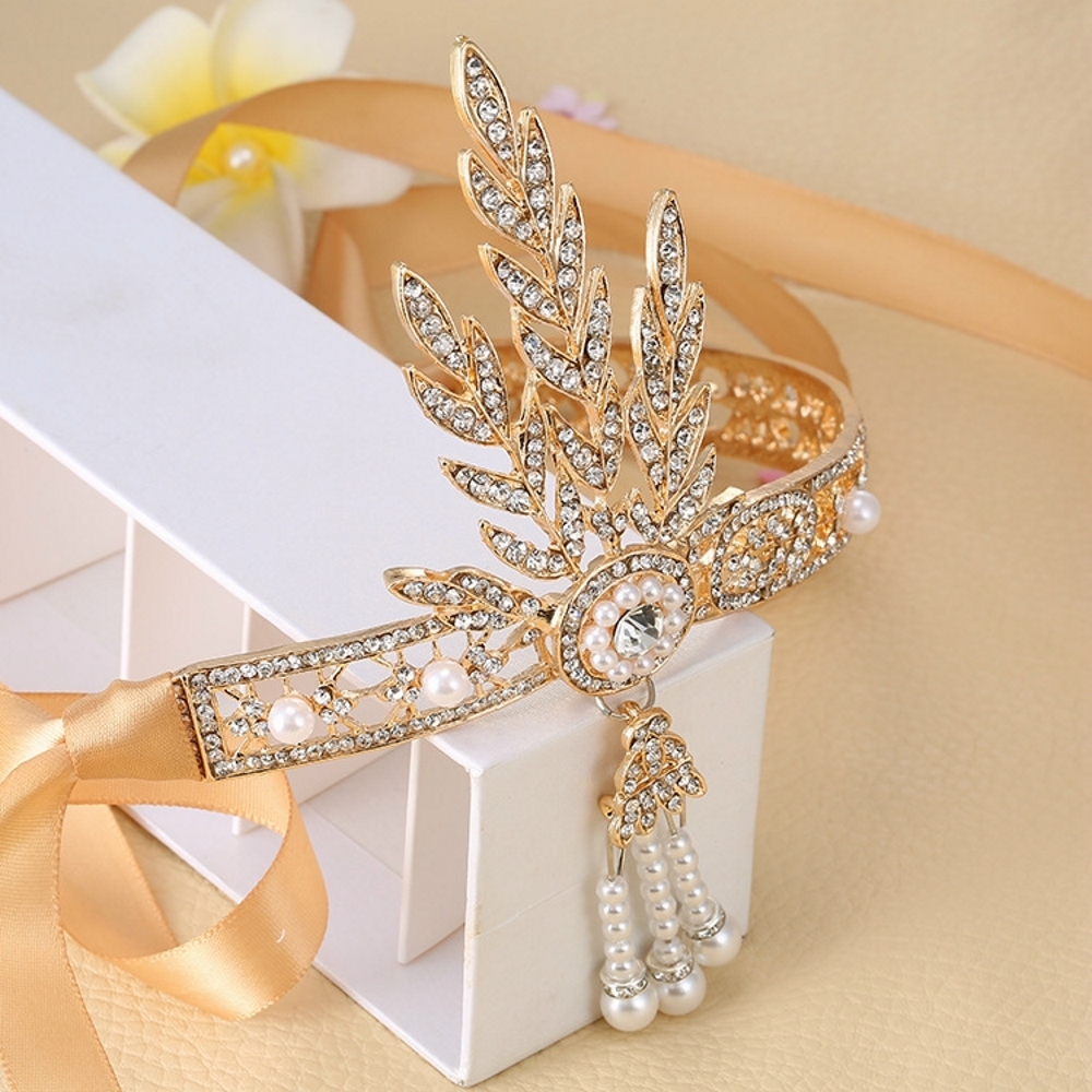 Great Gatsby 1920s Hair Band Vintage wedding bridal hair crown tiara headband - 3