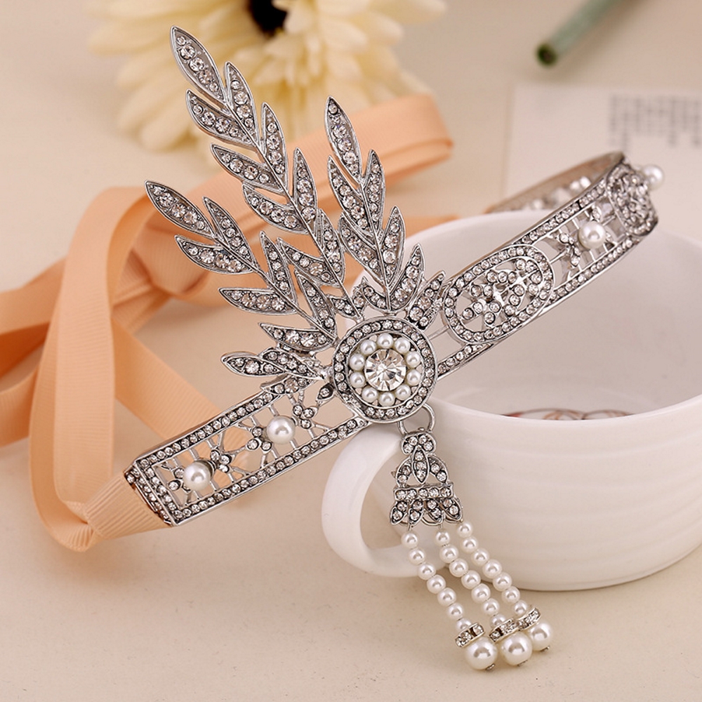 Great Gatsby 1920s Hair Band Vintage wedding bridal hair crown tiara headband - 7
