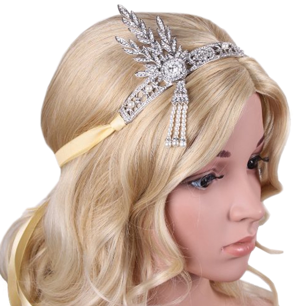 Great Gatsby 1920s Hair Band Vintage wedding bridal hair crown tiara headband - 6
