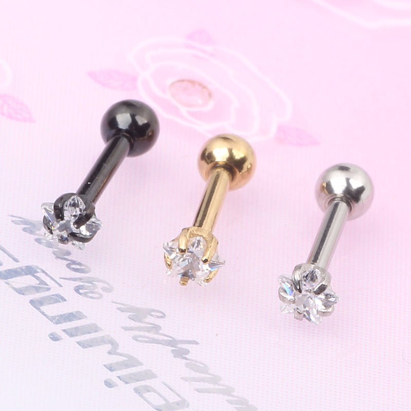 Helix Tragus Piercing 1 ST SVART/SILVER/GULD - 7