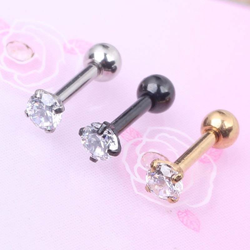 Helix Tragus Piercing 1 ST SVART/SILVER/GULD - 5