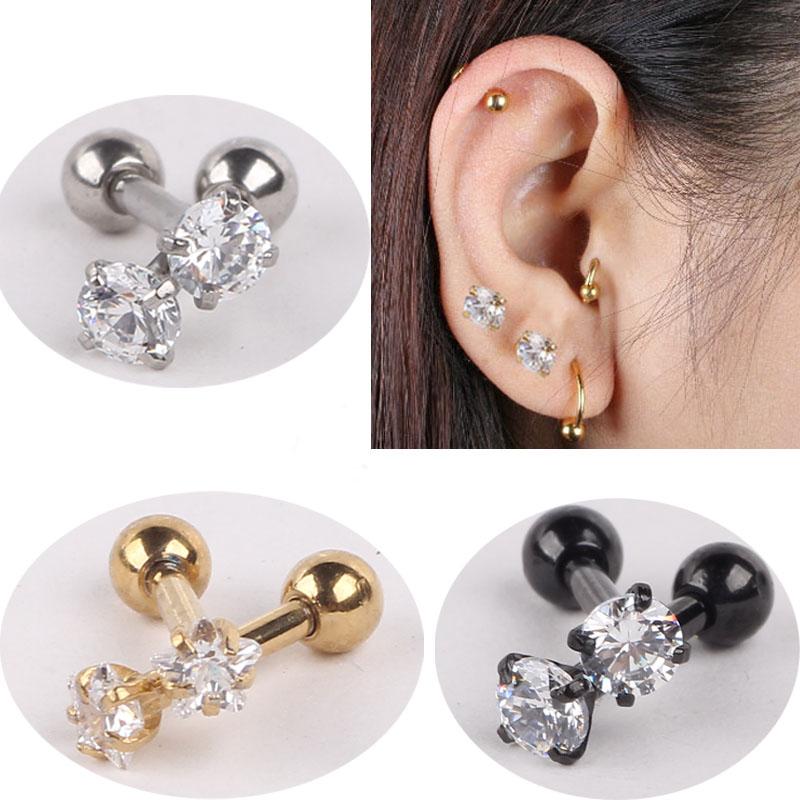 Helix Tragus Piercing 1 ST SVART/SILVER/GULD - 4