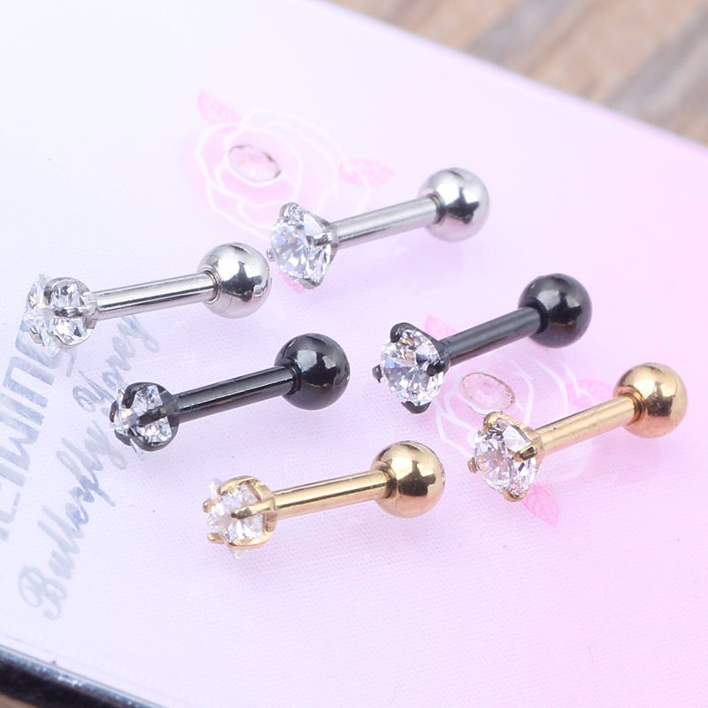 Helix Tragus Piercing 1 ST SVART/SILVER/GULD - 6