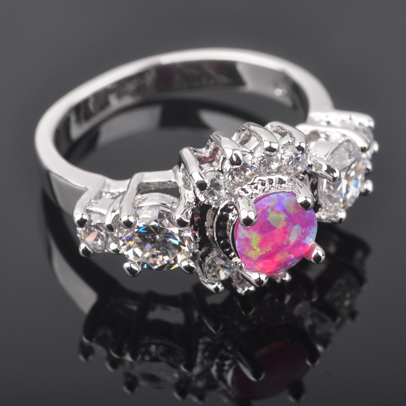 Silversmycken filled ring ROSA Brand Opal - 4