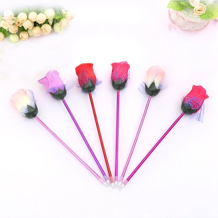 Blomma dekoration vacker kulspetspenna 3ST PACK MIX - 2