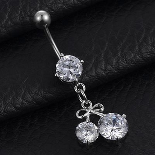 Navel Piercing Zircon Cherry  