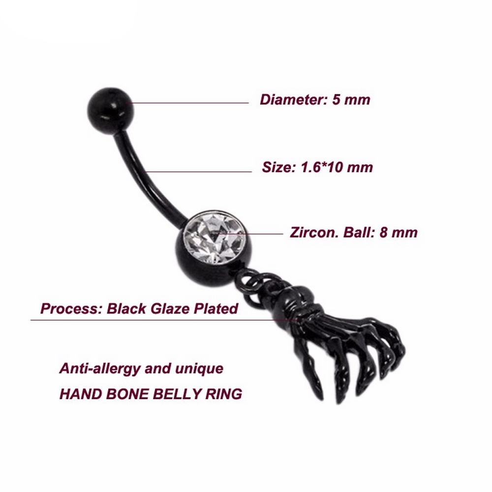 Navel Unique Black Hand Bone - 2