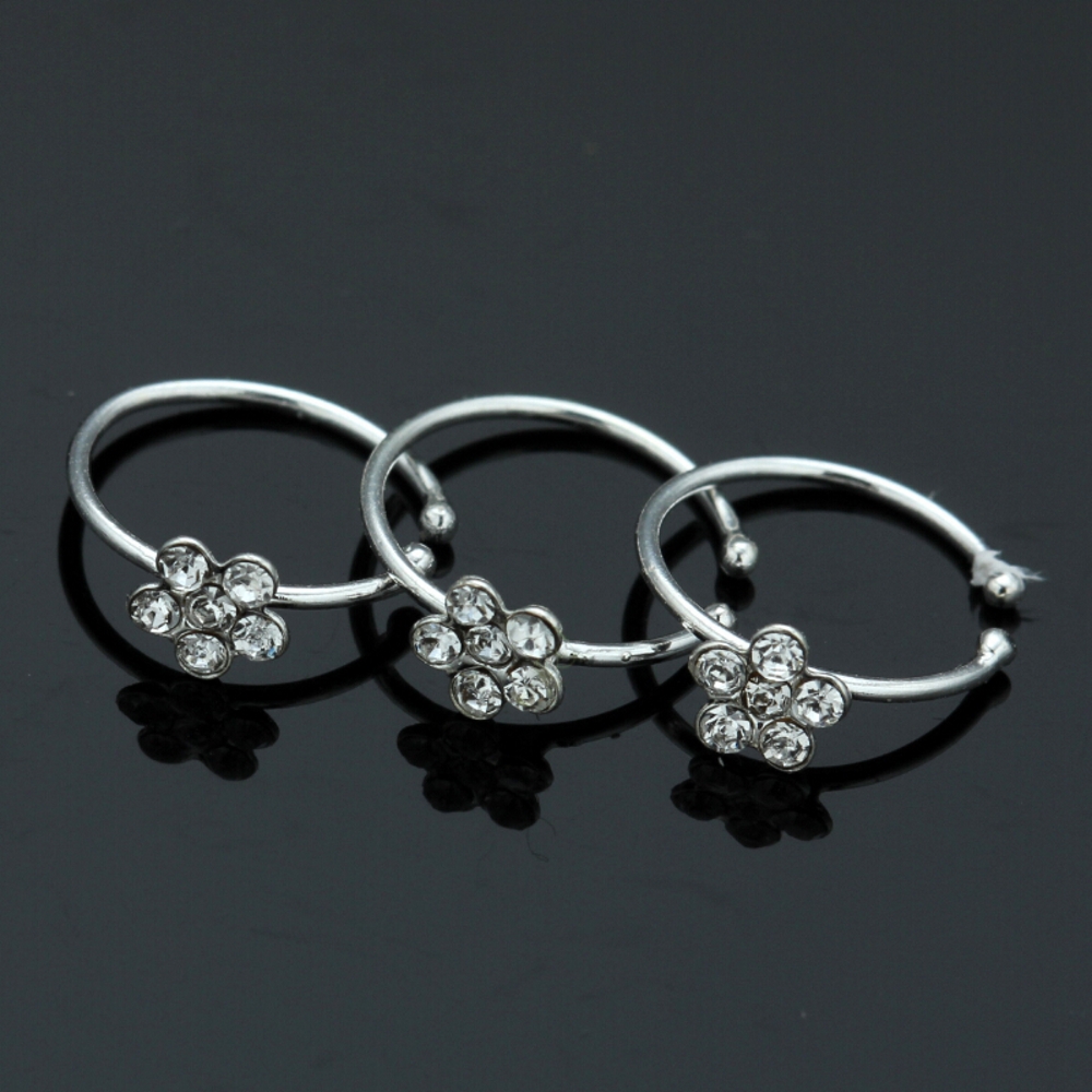925 Sterling silver gold nose pin bone stud nose piercing - 2