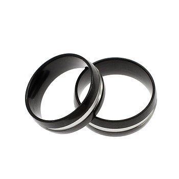 Rostfritt stål ring 7mm SVART