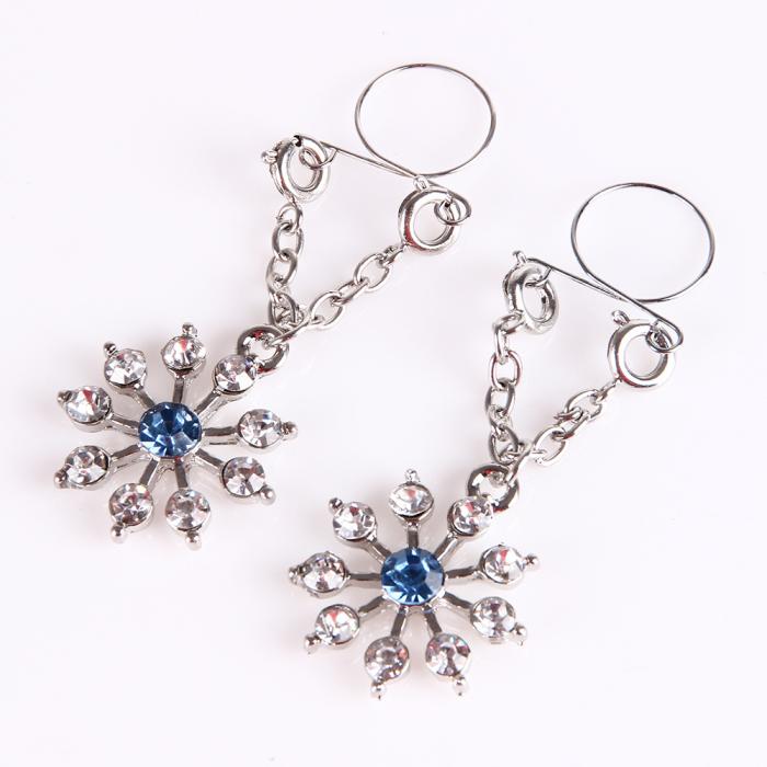 2 st / pack Bröstpiercing falska bröst ring - 4