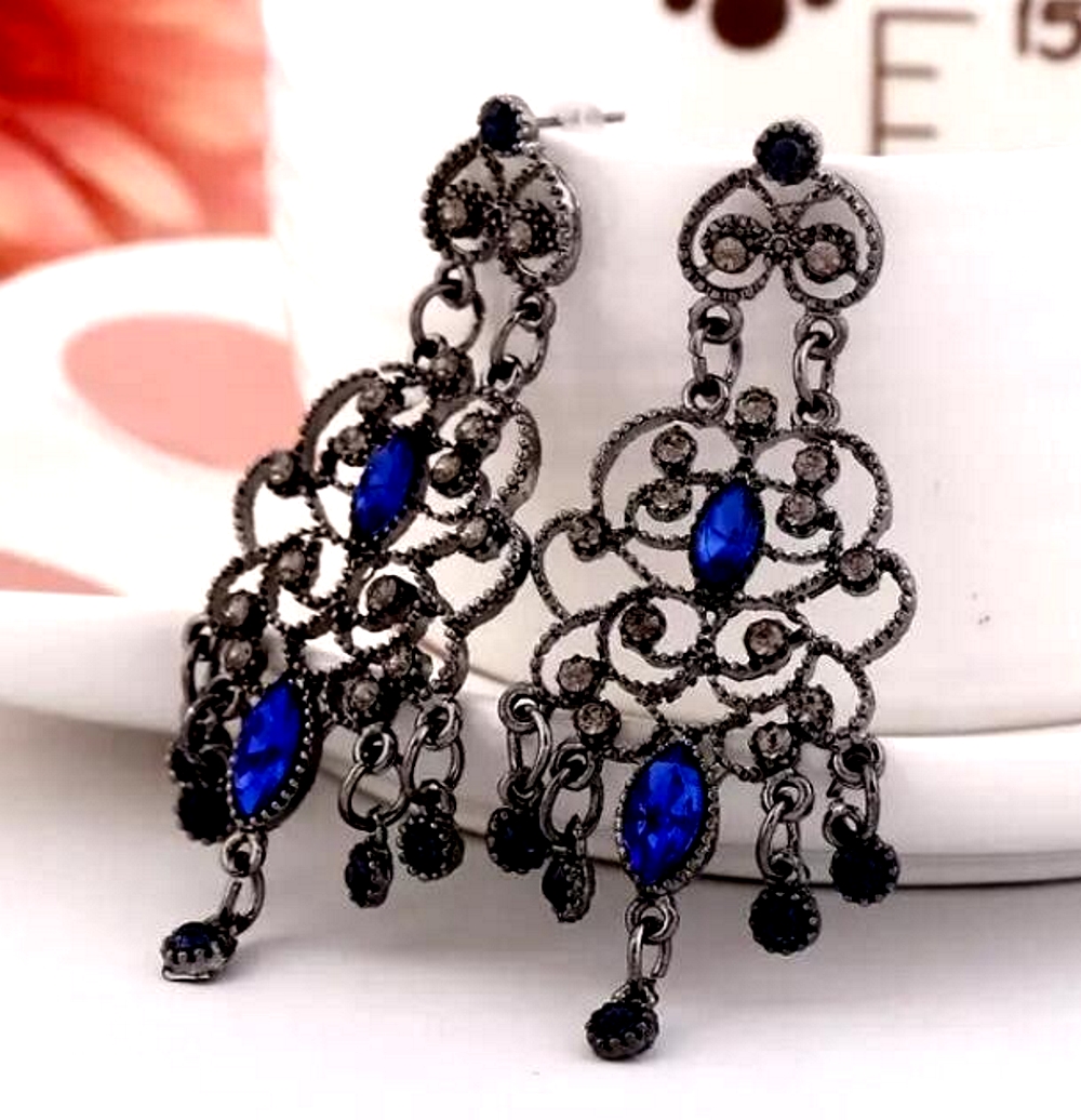 Long Earrings crystal - 2