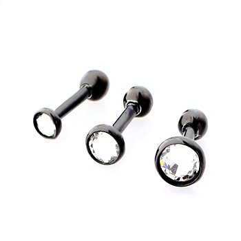 Helix Tragus Piercing 1 ST SVART/SILVER/GULD/MULTI