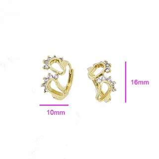 18k Gold Filled CZ Earrings - 2