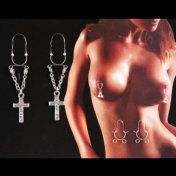 2 st / pack Bröstpiercing falska bröst ring