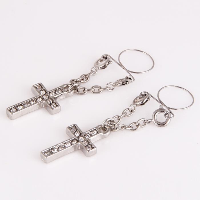 2 st / pack Bröstpiercing falska bröst ring - 3