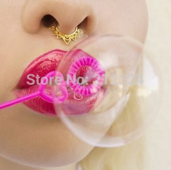YELLOW GOLD Nose Rings Body Piercing Fake Septum Clicker - 3
