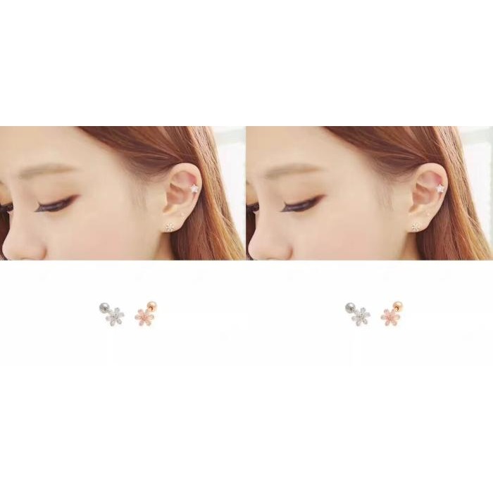  Tragus Piercing  Örhänge 1st Zircon SILVER/GULD - 2