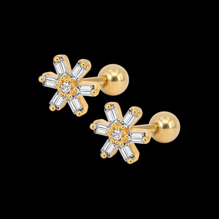  Tragus Piercing  Örhänge 1st Zircon SILVER/GULD - 3