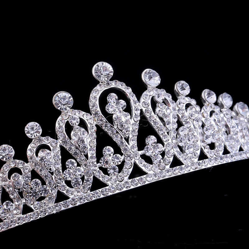 Kristall bröllop hår krona tiara - 3