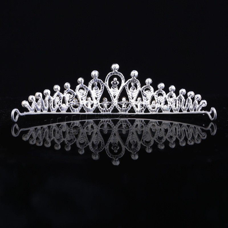Kristall bröllop hår krona tiara - 2