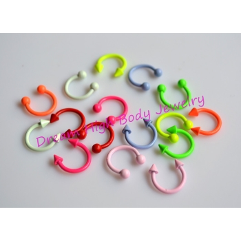 Body Piercing Jewelry BCR Newest Nose Ring Round Neon 1.2*8mm
