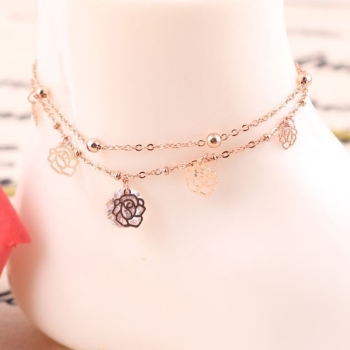 Guld armband, Fotled Kedja Barefoot - 3
