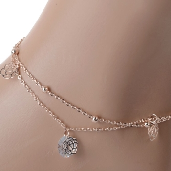 Guld armband, Fotled Kedja Barefoot - 7