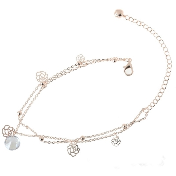 Guld armband, Fotled Kedja Barefoot - 8