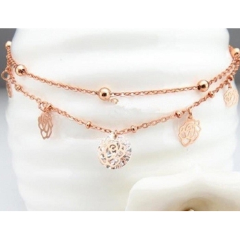 Guld armband, Fotled Kedja Barefoot - 5
