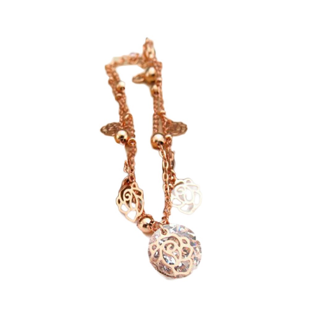 Guld armband, Fotled Kedja Barefoot - 12
