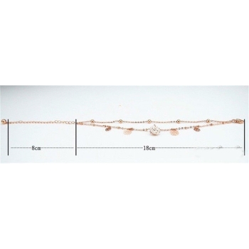 Guld armband, Fotled Kedja Barefoot - 9