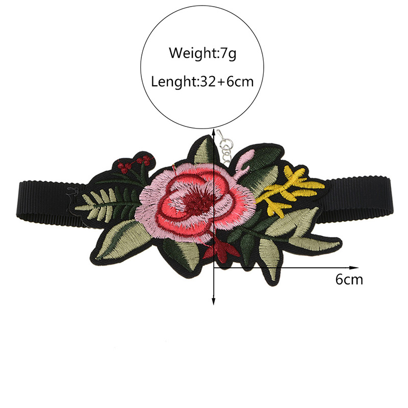 Halsband choker blomma - 2