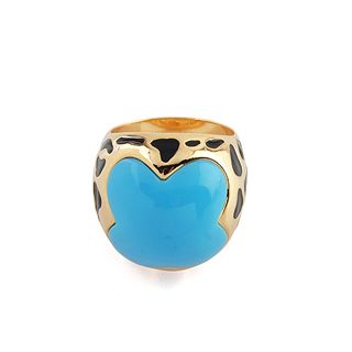 18K Guldfyllda Guld gulddoublé Filled CZ Ring BLÅ #17 - 4