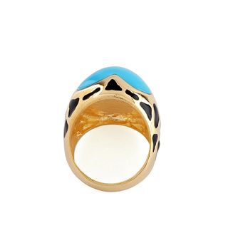 18K Guldfyllda Guld gulddoublé Filled CZ Ring BLÅ #17 - 3