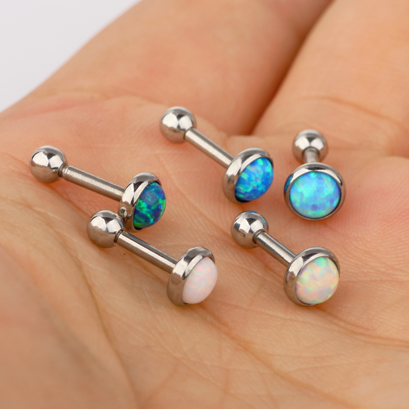 Helix Tragus Piercing 1 ST Opal  - 3