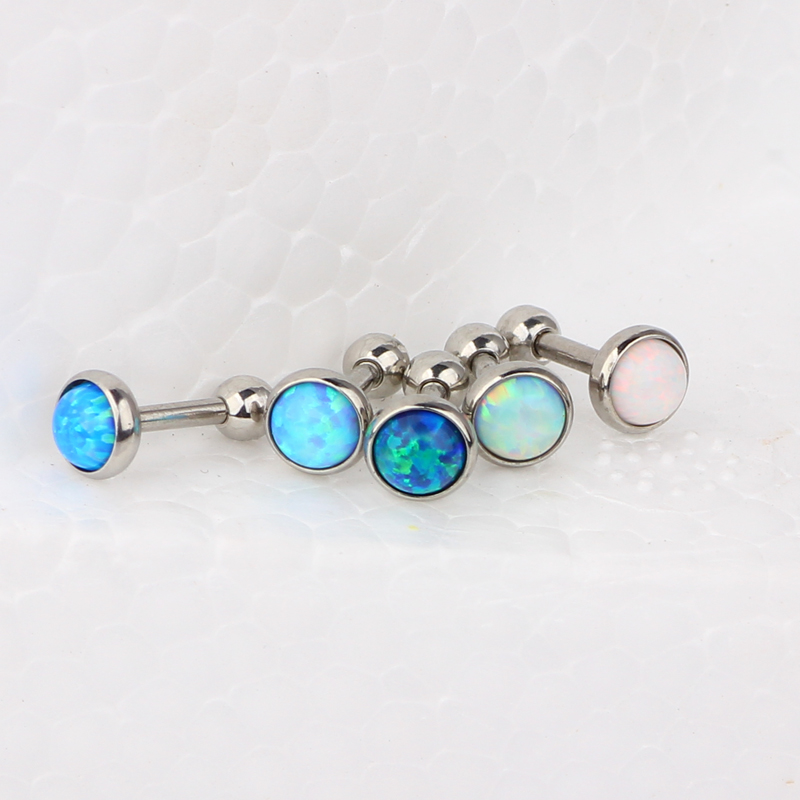 Helix Tragus Piercing 1 ST Opal  - 4