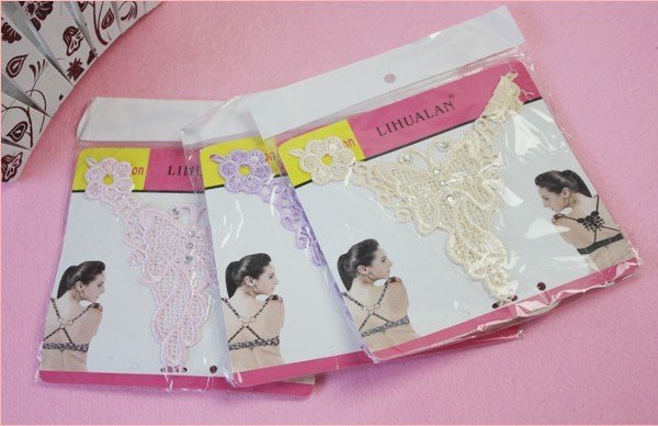 Butterfly Bra strap with Rhinestone baldric sexy summer underwear - 4