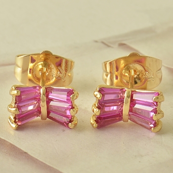 18k Gold Filled Lady Earrings CZ