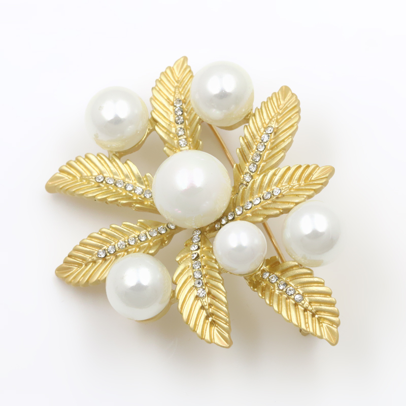 Brosch Kristall SILVER/GULD - 2