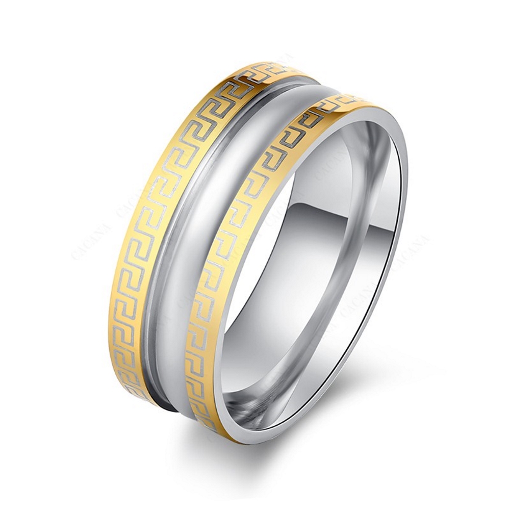 Stainless Steel Ring gold plated 