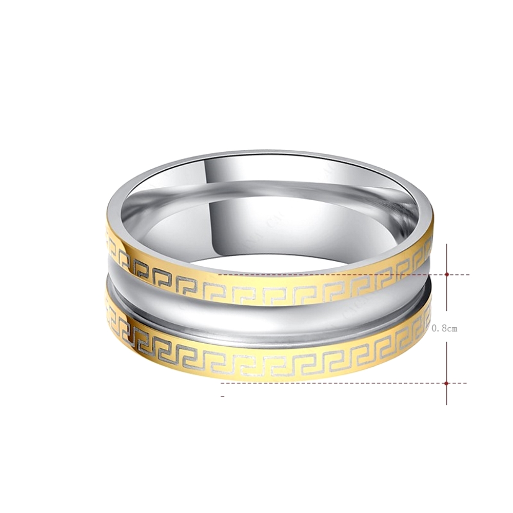 Stainless Steel Ring gold plated  - 2