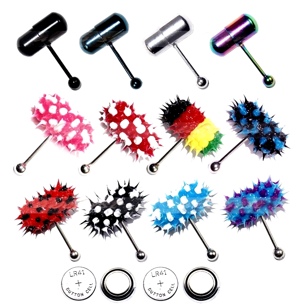 Vibrerande Tongue Barbell ring 14G - 4
